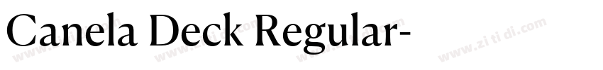 Canela Deck Regular字体转换